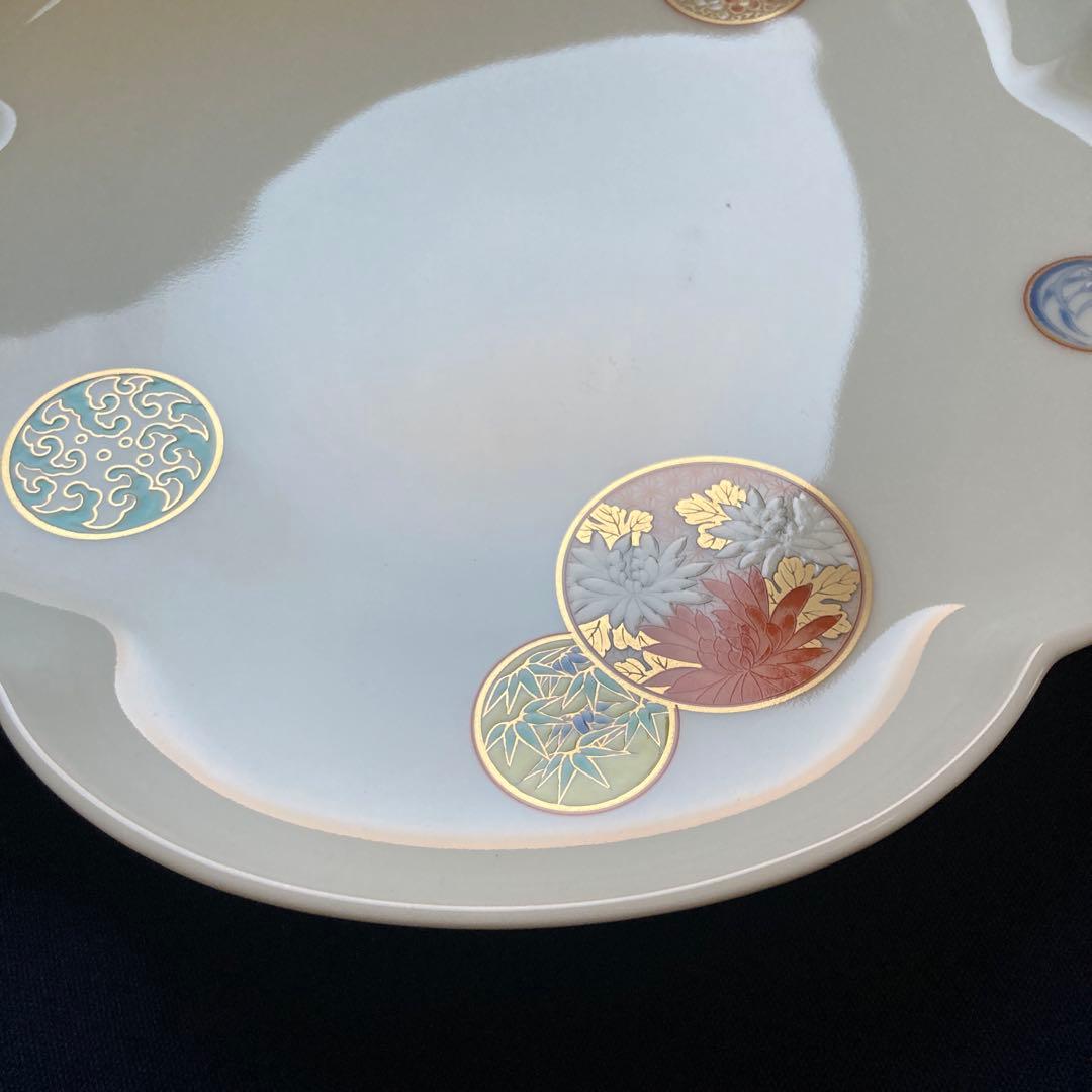 深川製磁　寿赤絵　八寸皿　小皿揃