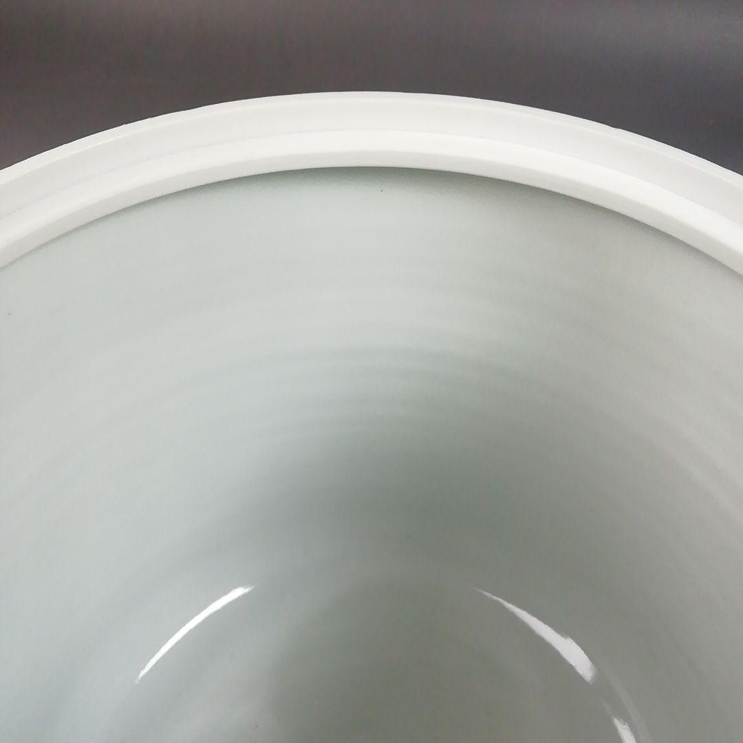 Ｗ３０７　水指　『染付　山水図』『高野昭阿弥 造』　共箱　茶道具