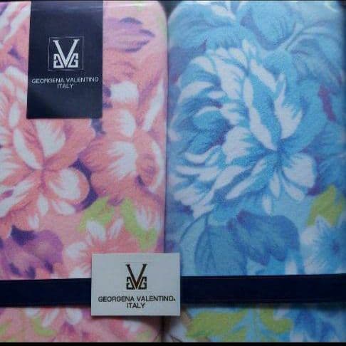 綿毛布☆コットンブランケット☆2枚セット☆ジョルジナバレンチノ☆新品未使用