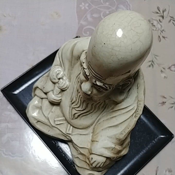 福祿寿 中国美術 高さ16cm　石彫刻　置物　古美術　骨董品