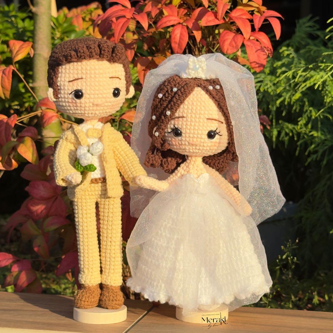 新郎新婦 ウェディングドール　あみぐるみ