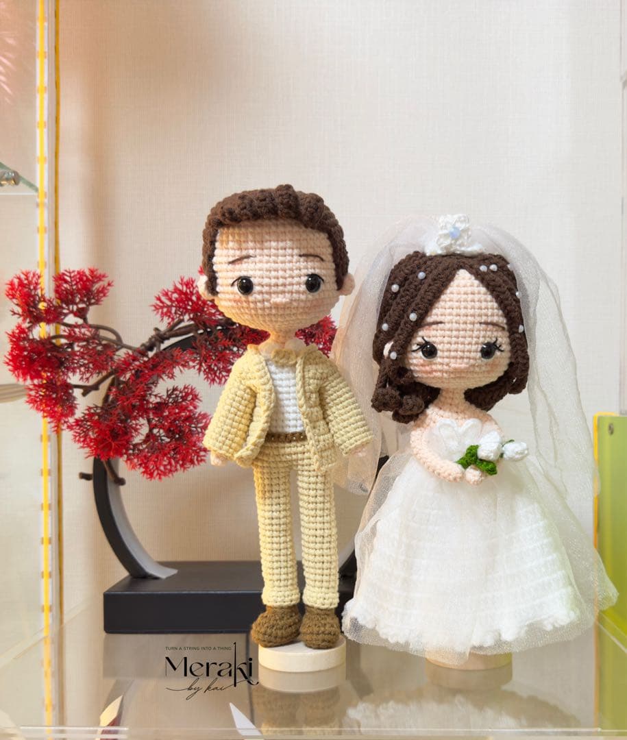 新郎新婦 ウェディングドール　あみぐるみ