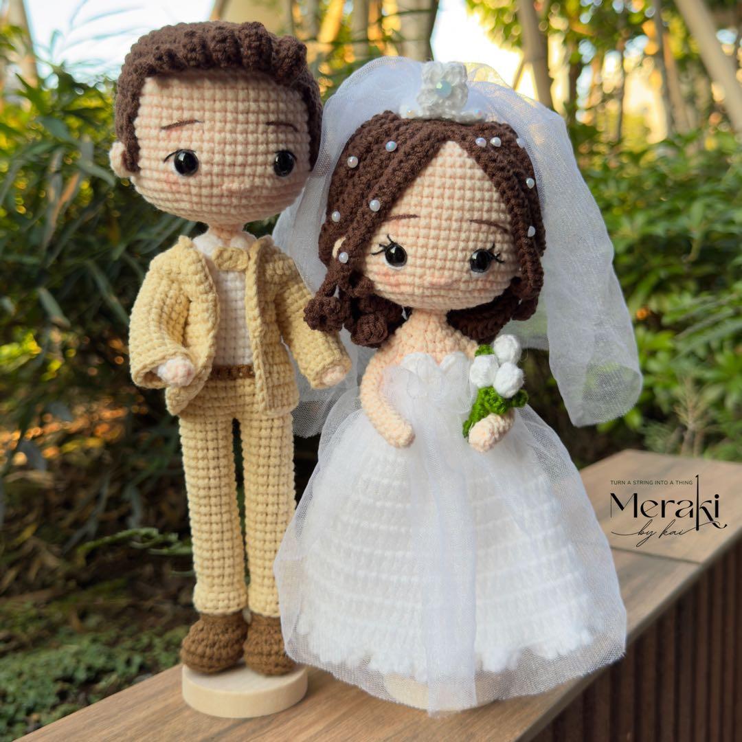 新郎新婦 ウェディングドール　あみぐるみ