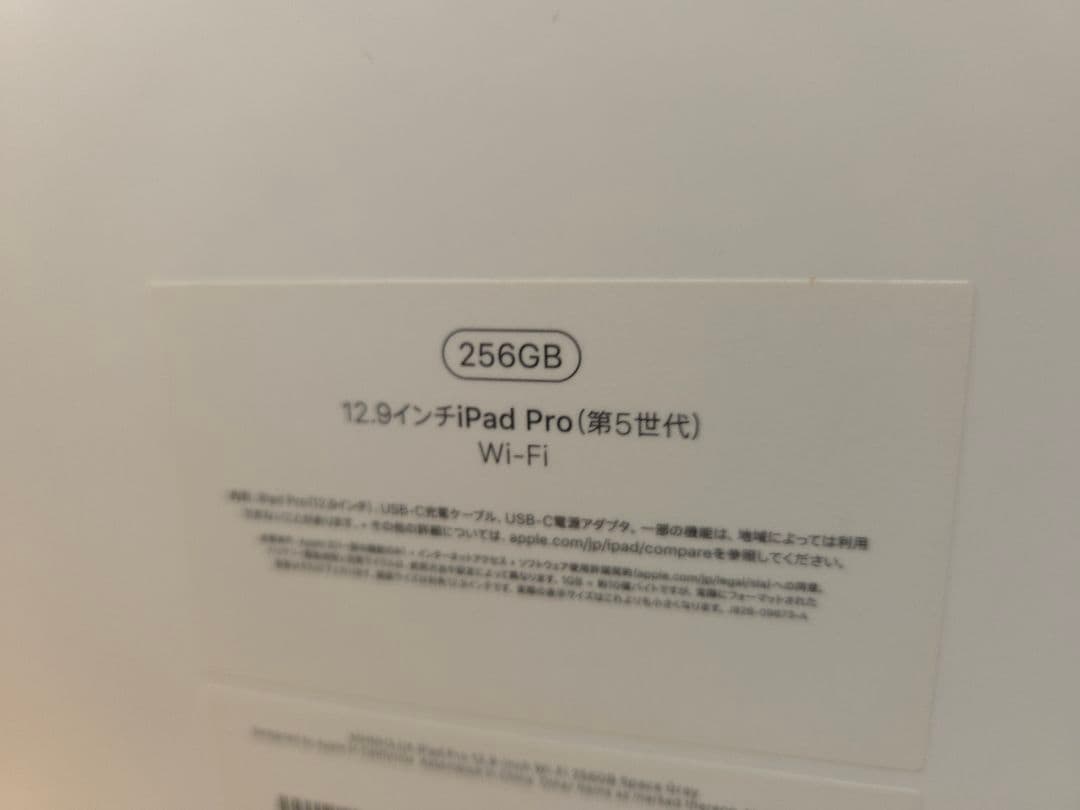 iPad Pro 12.9インチ 第5世代 Wi-Fi 256GB