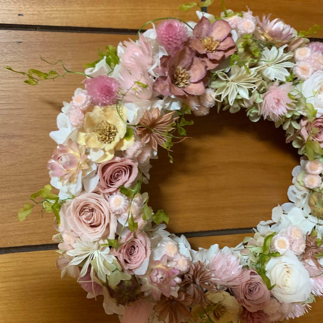 プリザーブドフラワー♡くすみピンク＆グリーン