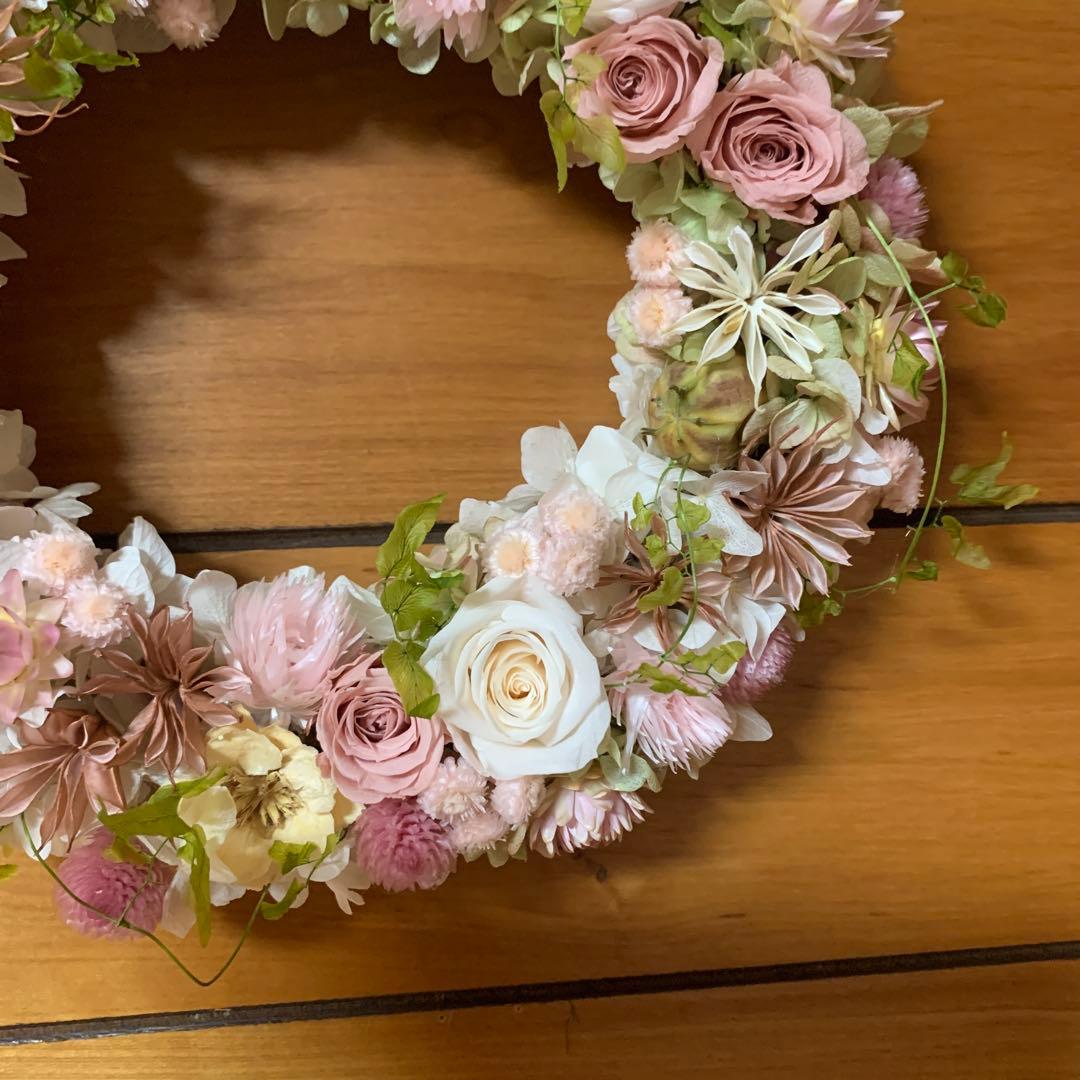 プリザーブドフラワー♡くすみピンク＆グリーン