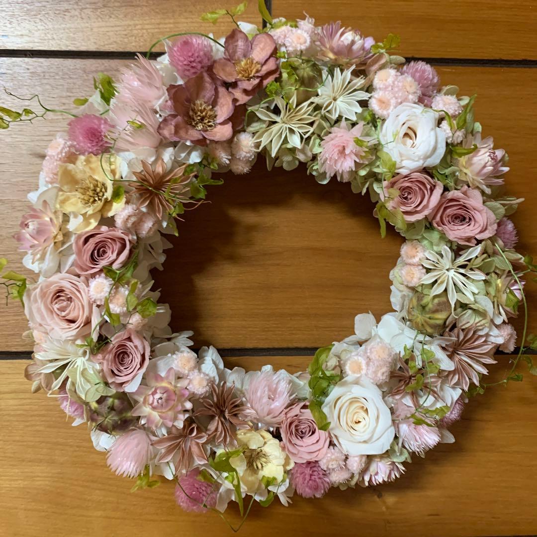 プリザーブドフラワー♡くすみピンク＆グリーン