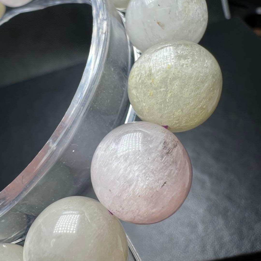 【612041】 キャッツアイ クンツァイト 12.5mm ブレスレット 天然石