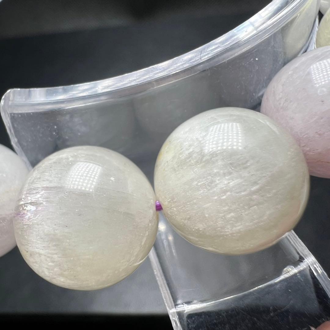 【612041】 キャッツアイ クンツァイト 12.5mm ブレスレット 天然石