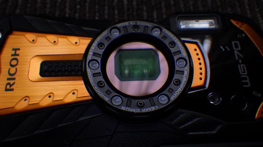 【美品】RICOH リコー WG-70 オレンジ 防水防塵デジタルカメラ