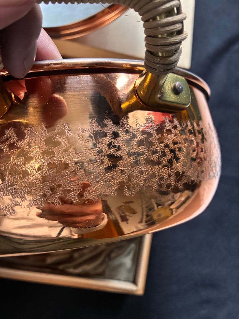 手打ち純銅鍋　きたくに　新潟燕市製　直径21cm 2.65L 蓋付き