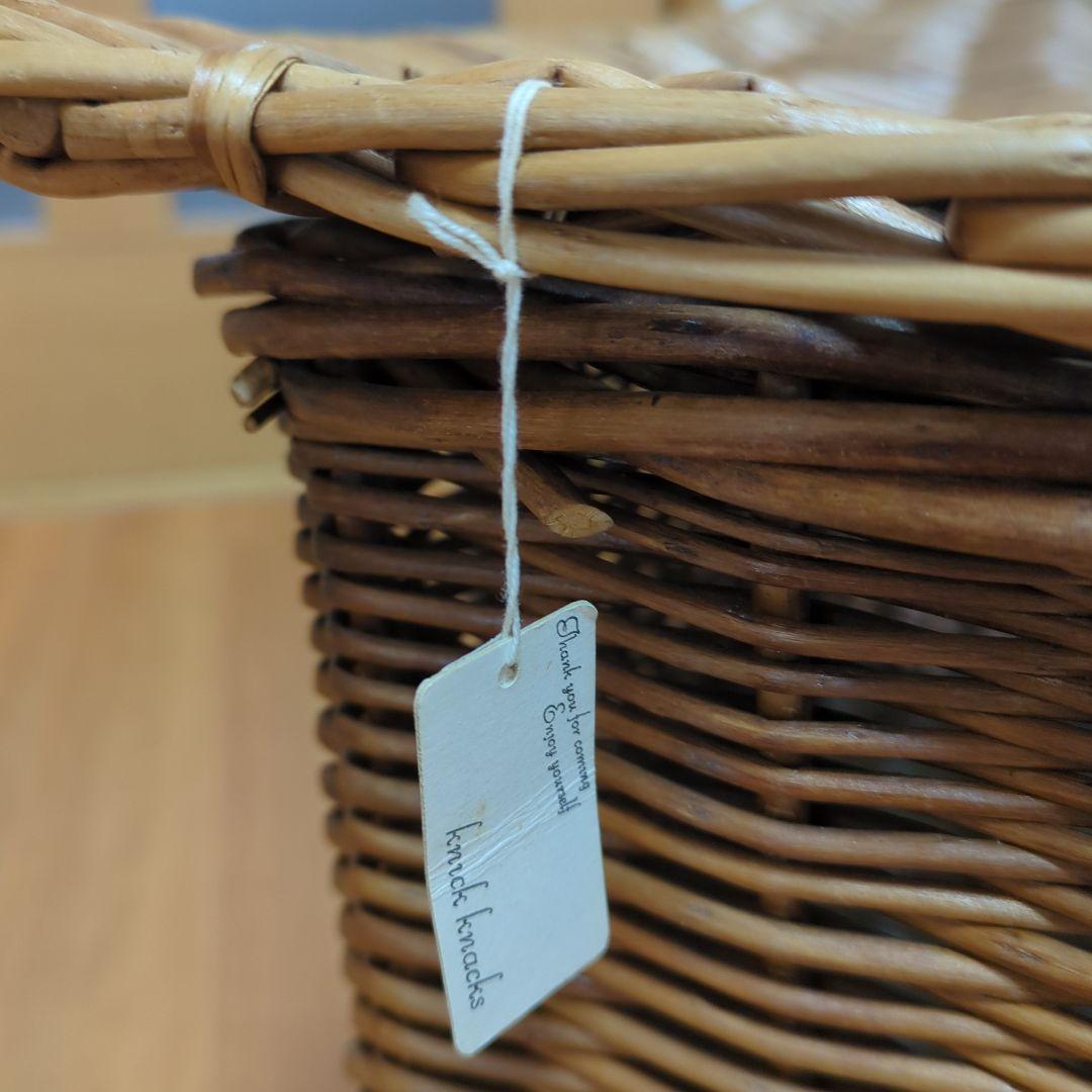 ⭐knick knacks ラタン蓋付き籠　バスケット 大
