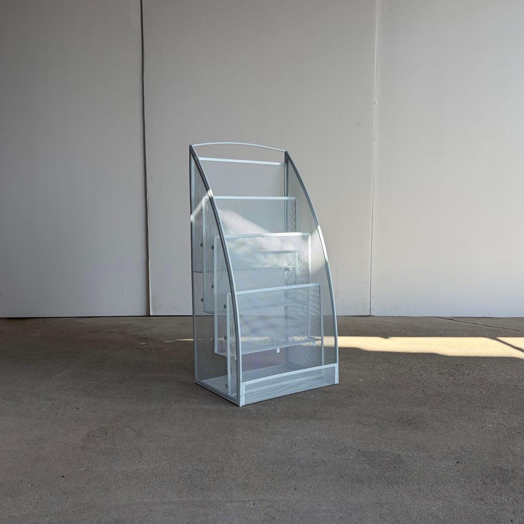 マガジンラック　メッシュ　パンチング　アノニマス　ビンテージ　ポストモダン