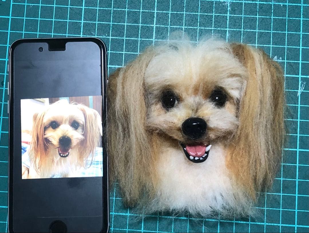 わんこ限定　わたわたペット　うちの子プレート　羊毛フェルト作品