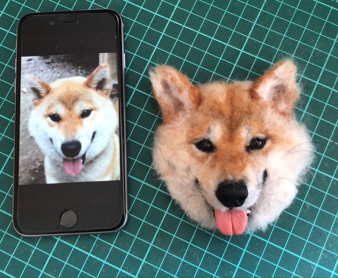 わんこ限定　わたわたペット　うちの子プレート　羊毛フェルト作品