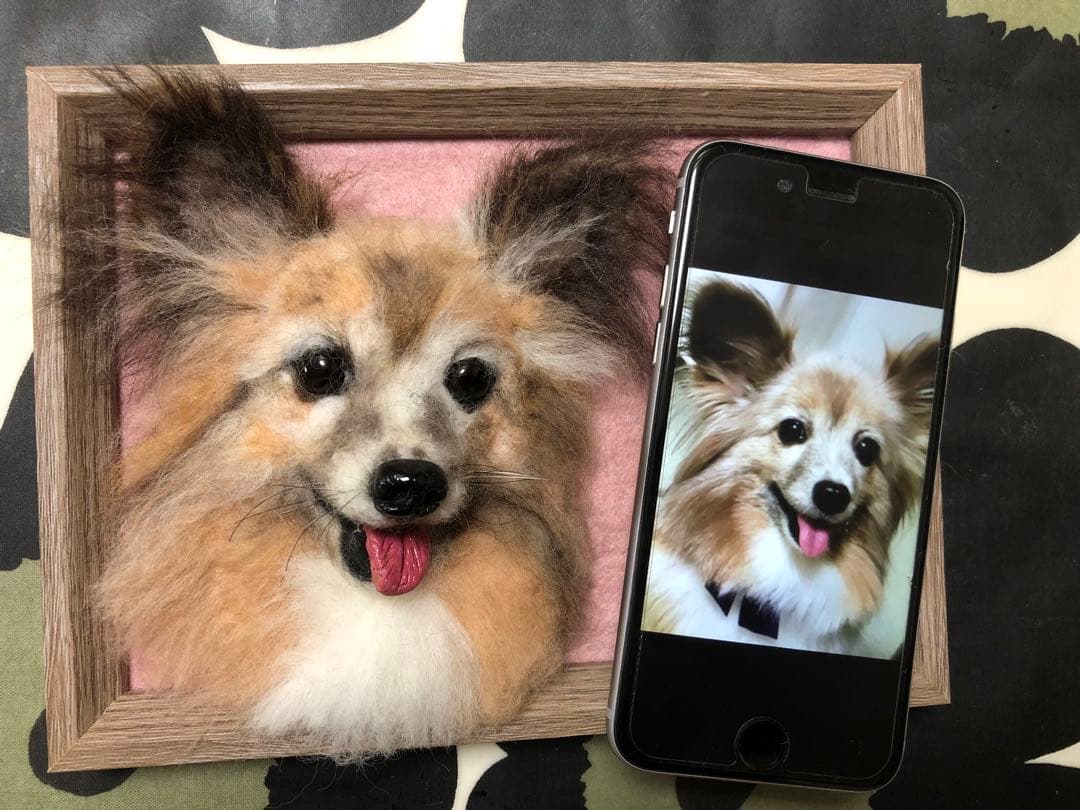 わんこ限定　わたわたペット　うちの子プレート　羊毛フェルト作品