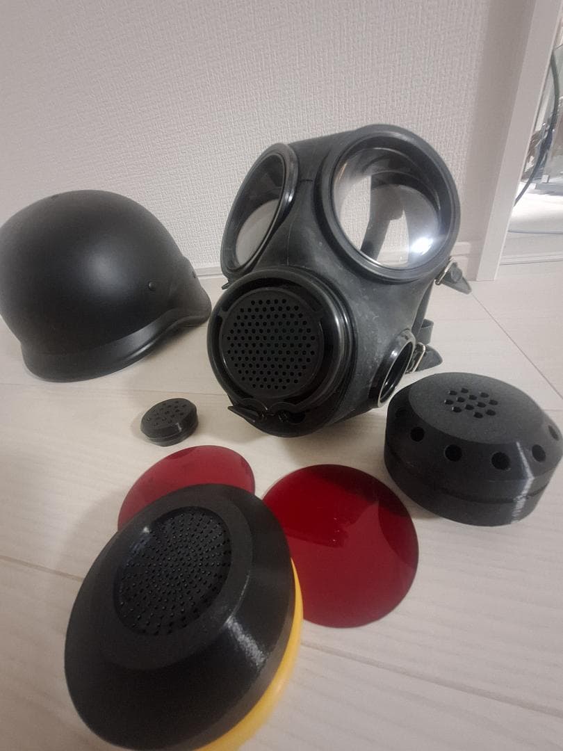 バイオハザード　ハンク　 ガスマスク 赤レンズ フィルター付き