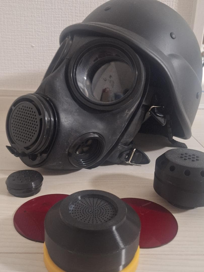 バイオハザード　ハンク　 ガスマスク 赤レンズ フィルター付き