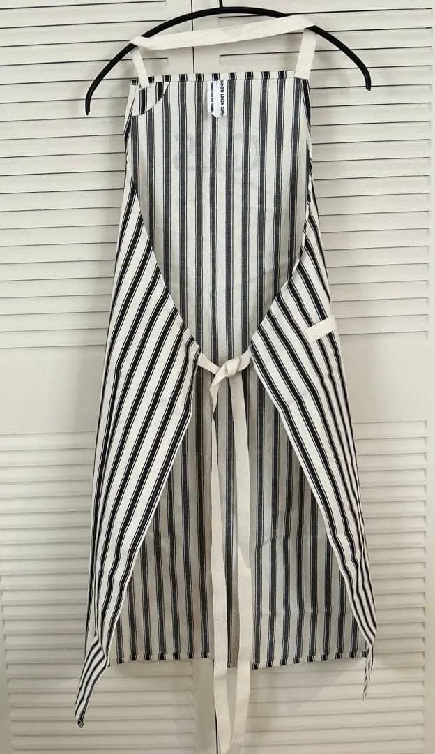 【未使用】good linen supply リネンストライプ エプロン