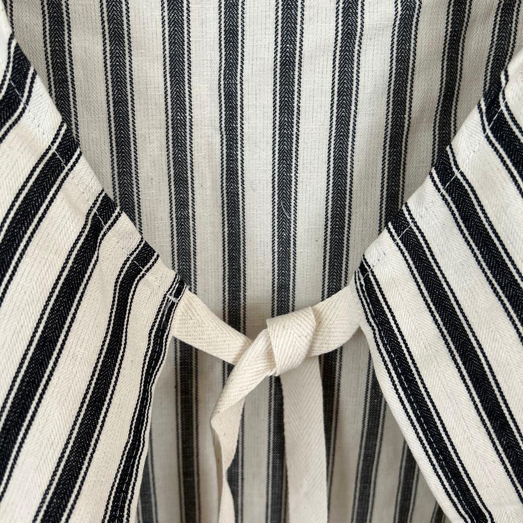 【未使用】good linen supply リネンストライプ エプロン