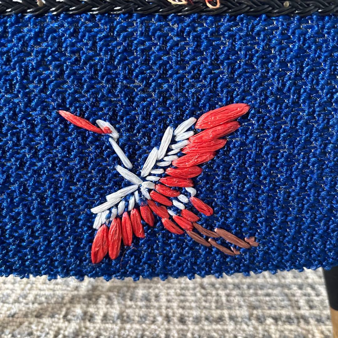 アンティーク　レトロ　チェスト　鶴　昭和レトロ裁縫箱　和柄　脚付