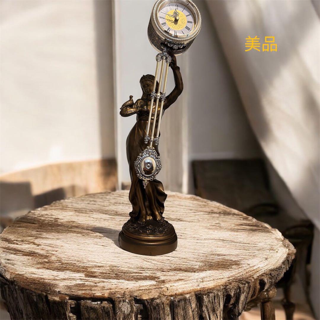 CITIZEN シチズン 振り子時計 置時計 美品 ブロンズ風