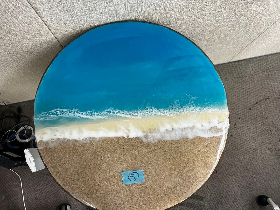 オーシャンレジンテーブル　カウンターテーブル　海テーブル ⑤