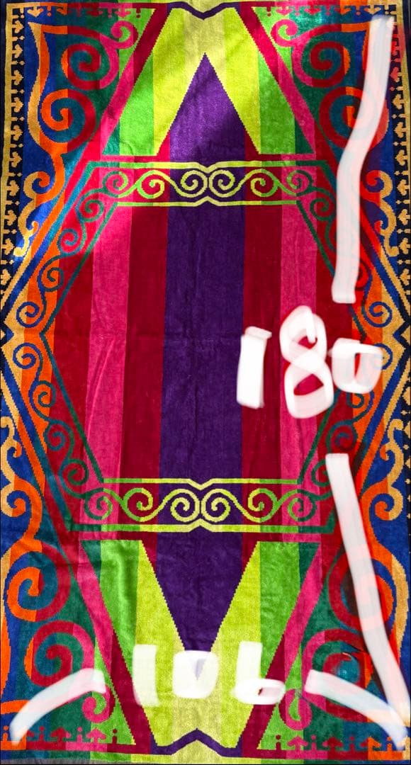 【訳あり・新品】カラカラ　180×106 インテリアタオル　大判　タオルケット