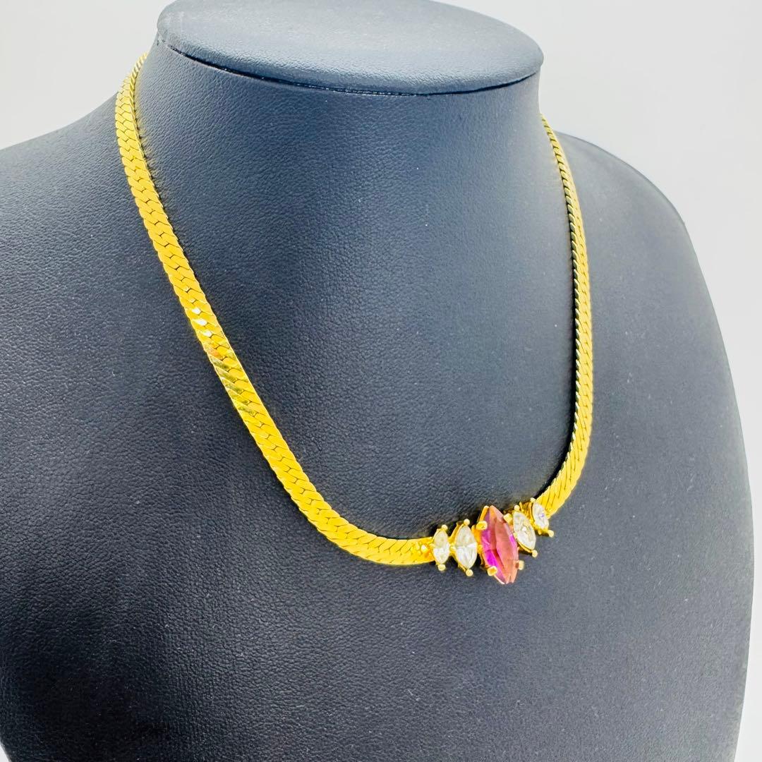 ✨Dior✨ディオール✨CD✨パープルストーン✨ゴールド✨ネックレス✨