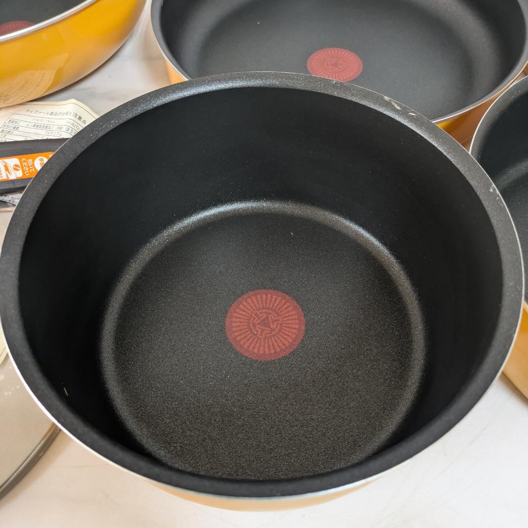 取手のとれる ティファール 鍋・フライパンセット　7点