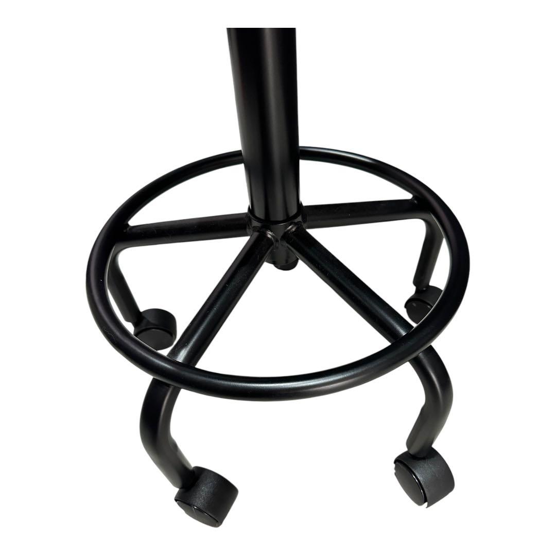 山善 カウンターチェア ブラウン キャスター付き