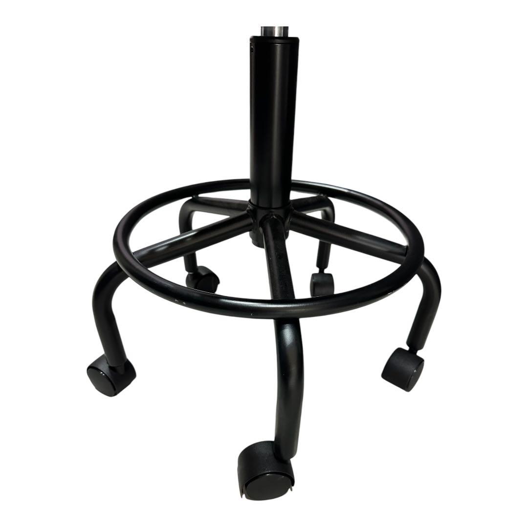 山善 カウンターチェア ブラウン キャスター付き