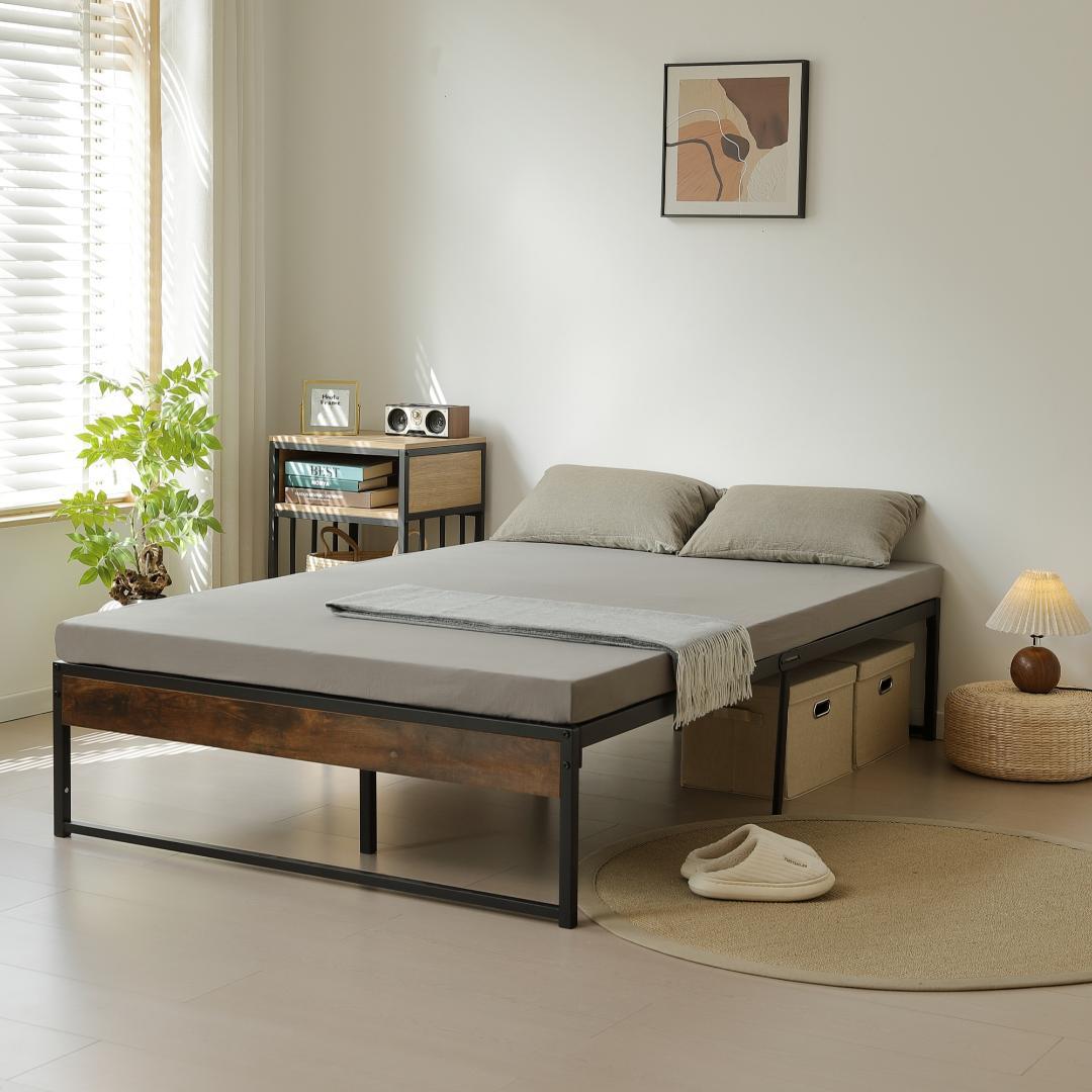 【セミダブル SD】ベッドフレーム パイプベッド セミダブル BLACK