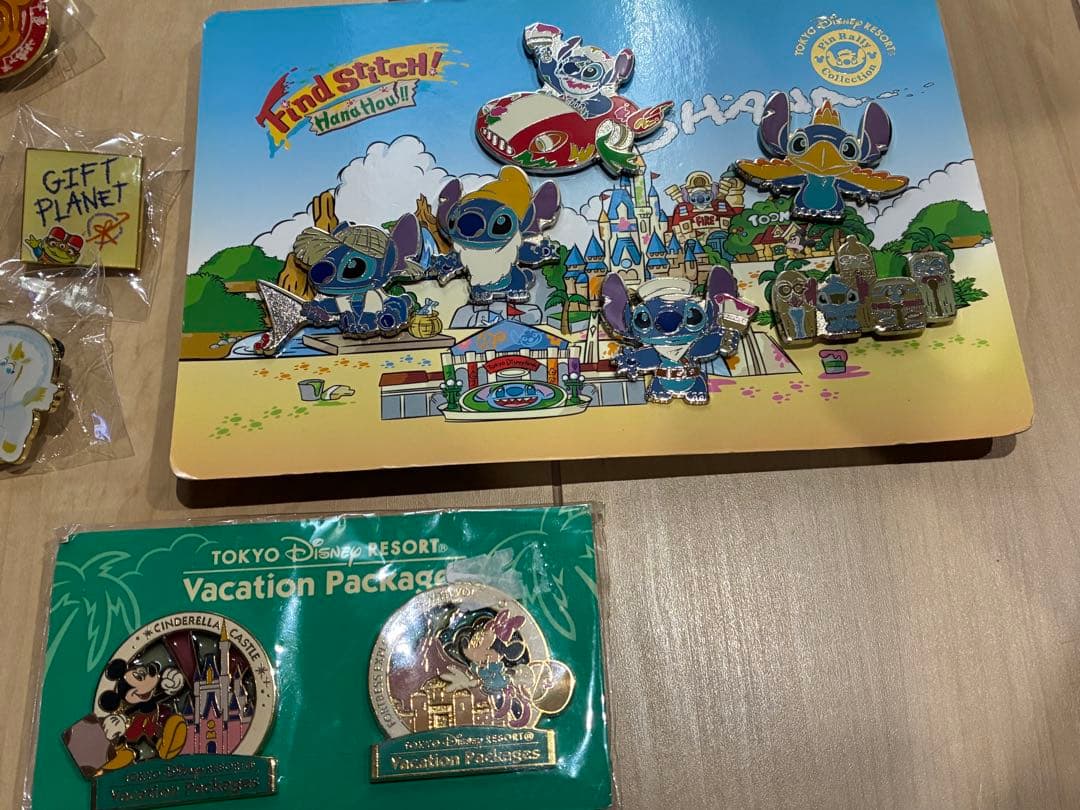 Disney ビンバッジ　スティッチ　ズートピア　ミッキー　アラジン　まとめ売り