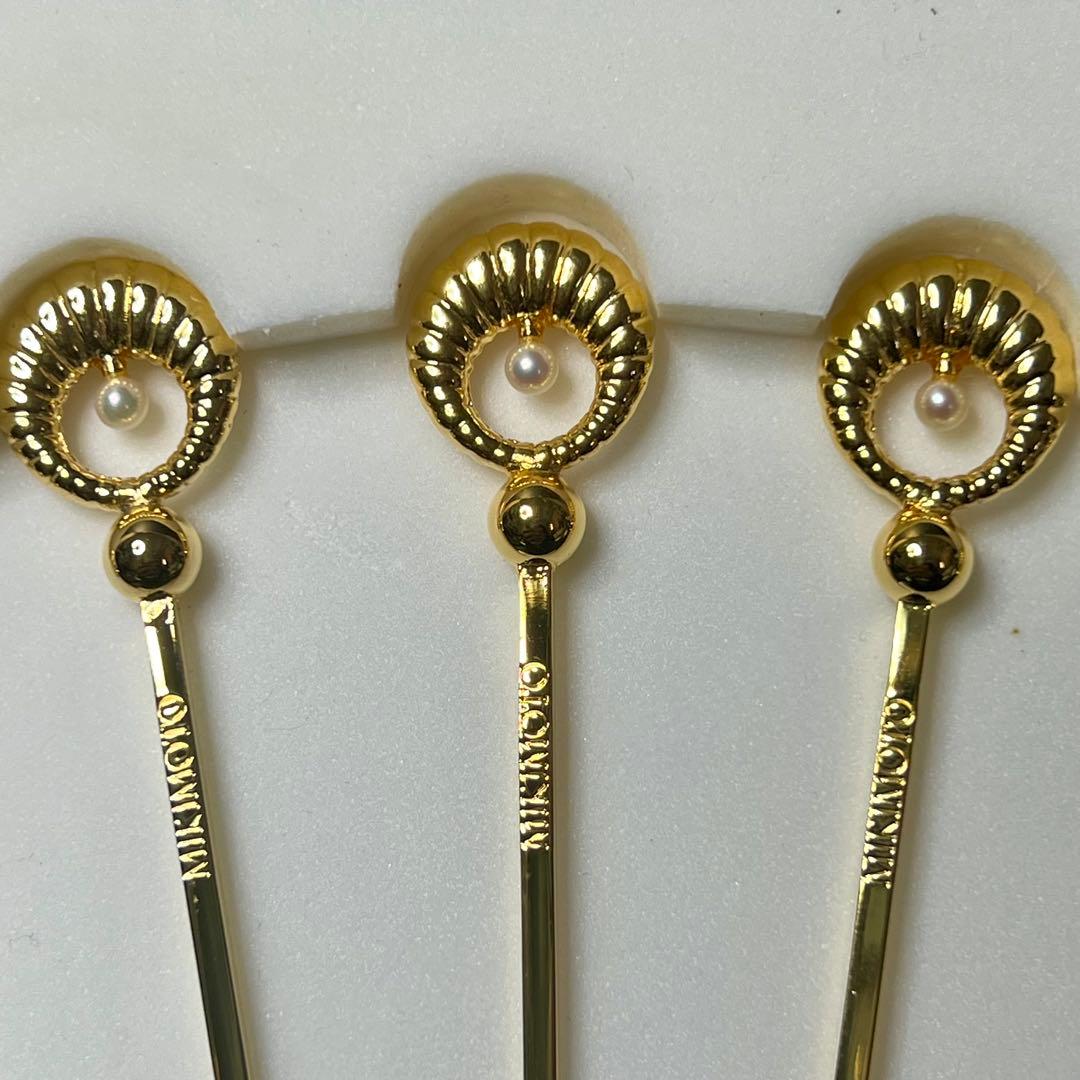 【新品未使用】MIKIMOTO☆ミキモト☆アコヤ真珠☆フルーツピック☆5本セット