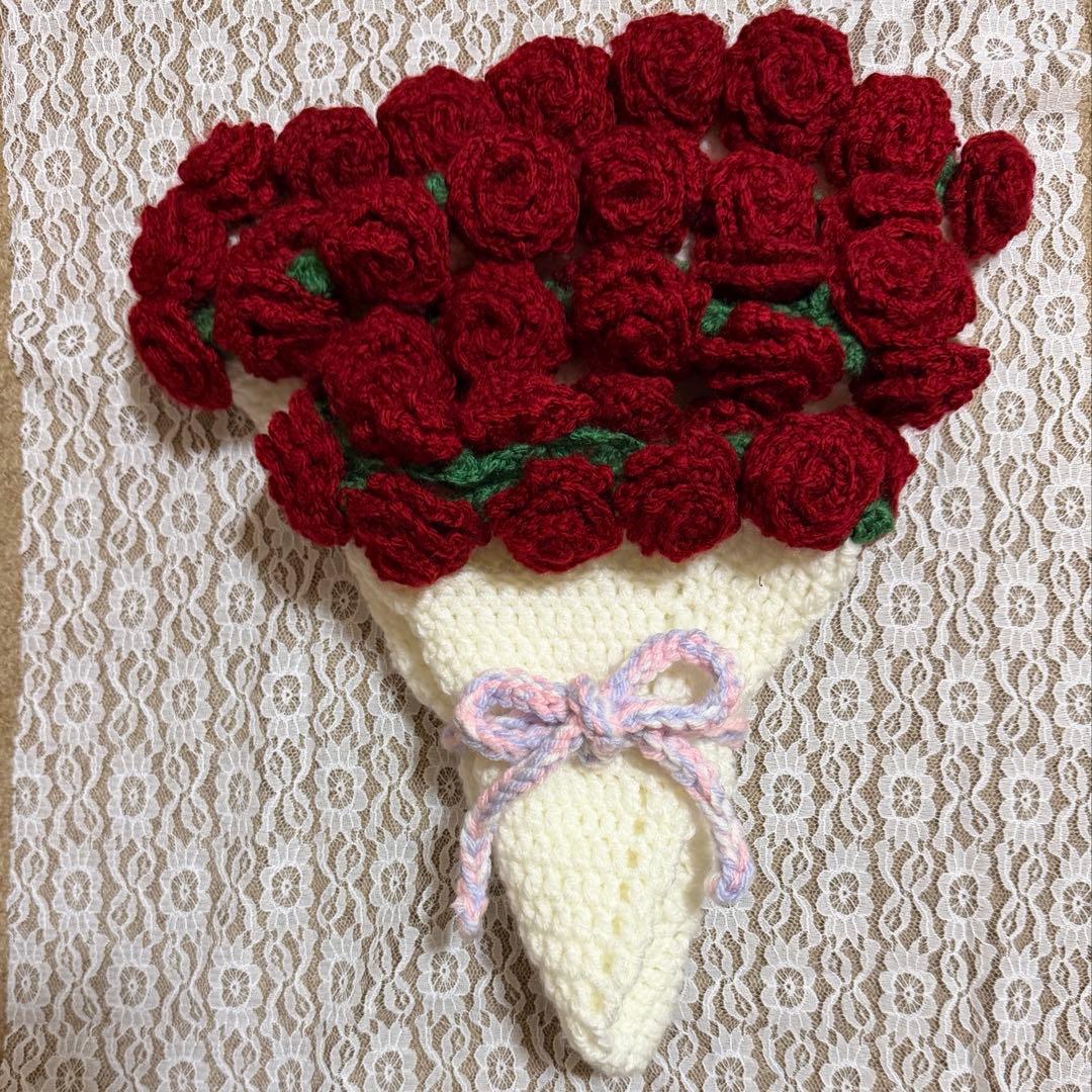 花束 ブーケブランケット バラ ワインレッド 推し活 ホワイトデー
