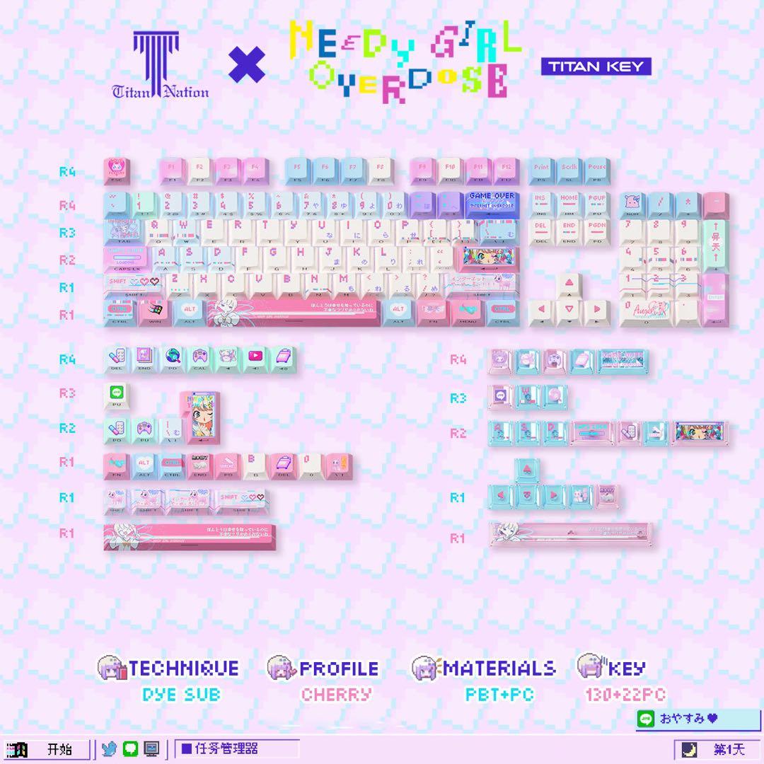 超てんちゃん 130pbt+22pc キーキャップ