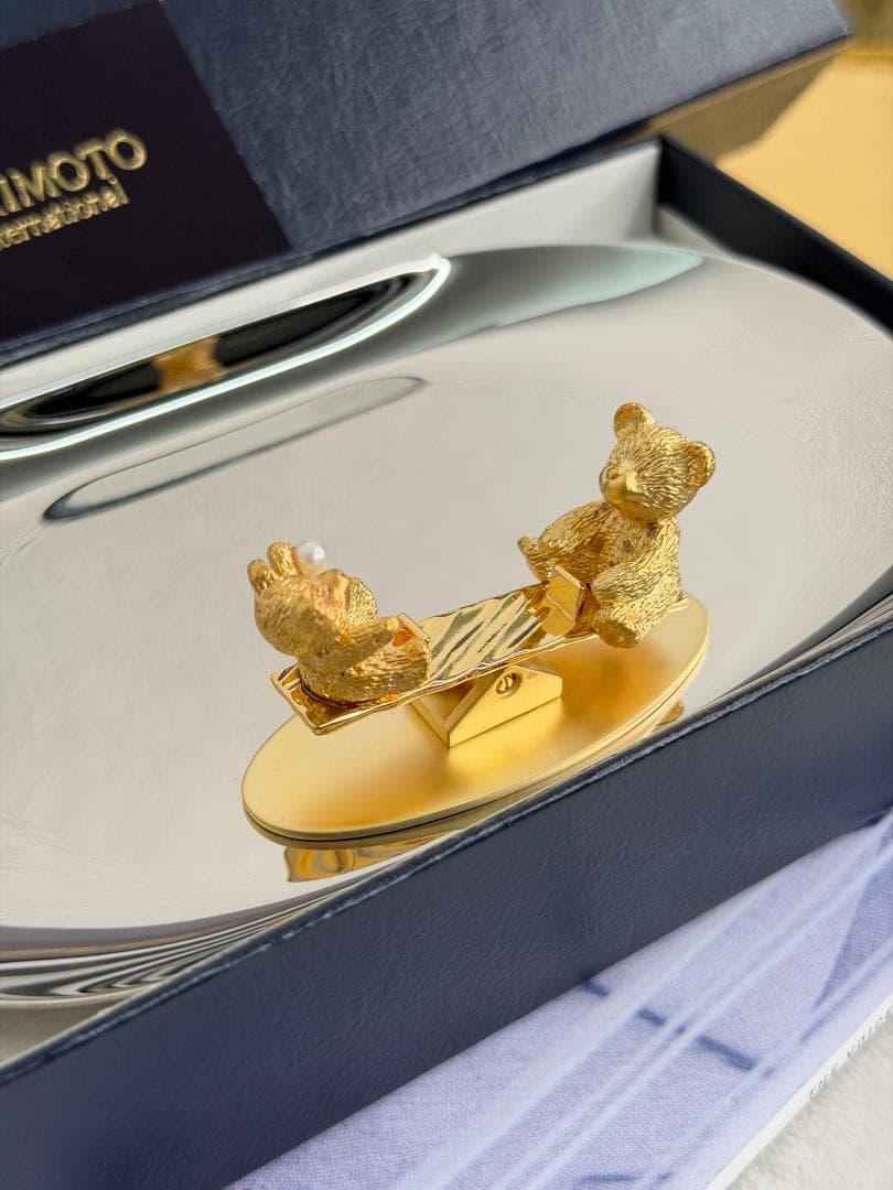 未使用品　MIKIMOTO アクセサリートレー 保存箱付き 金具ゴールド