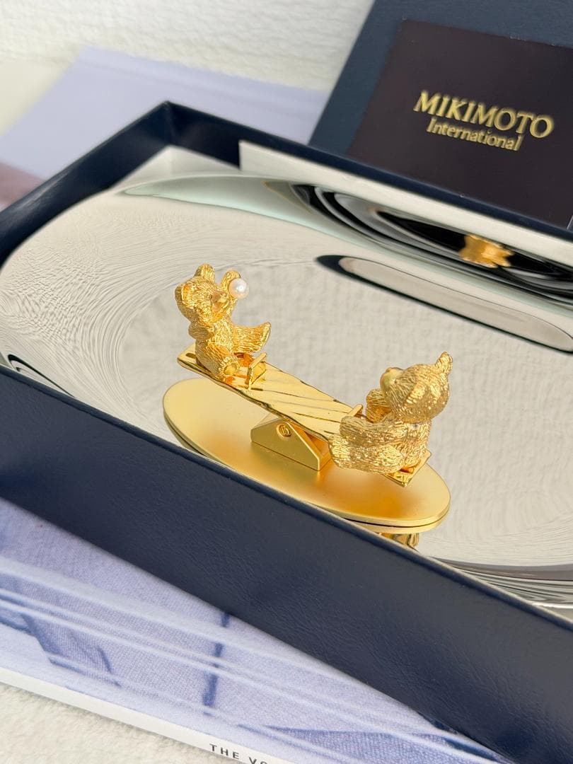 未使用品　MIKIMOTO アクセサリートレー 保存箱付き 金具ゴールド