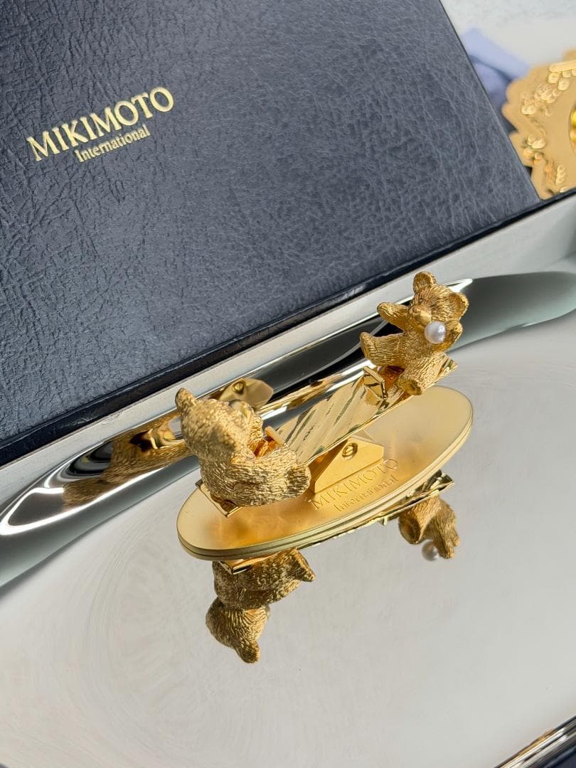未使用品　MIKIMOTO アクセサリートレー 保存箱付き 金具ゴールド