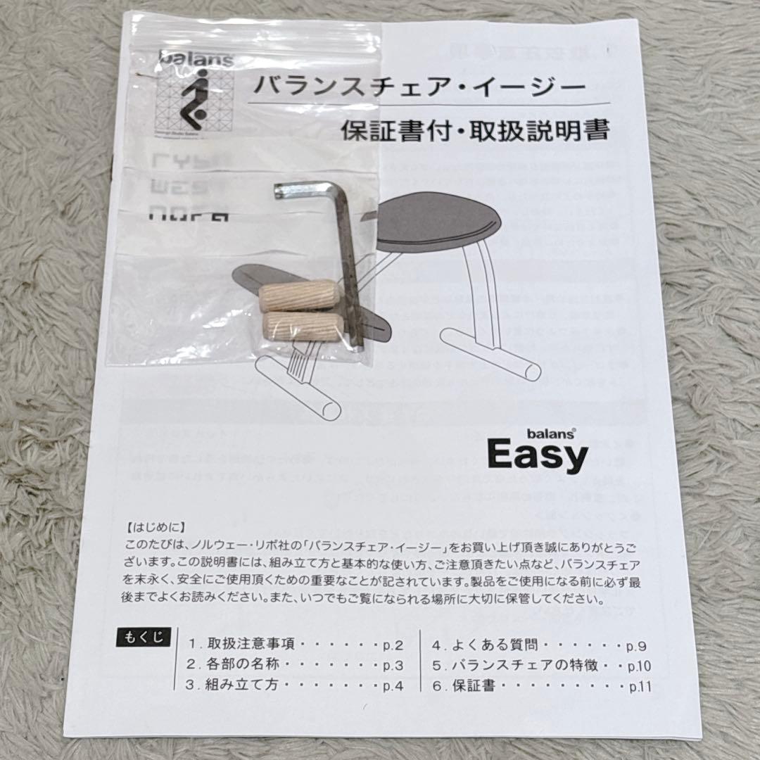 美品✨リボ バランスイージー レッド 取扱説明書付 工具付 姿勢矯正チェア 赤