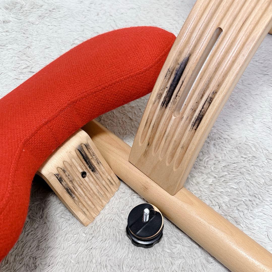 美品✨リボ バランスイージー レッド 取扱説明書付 工具付 姿勢矯正チェア 赤