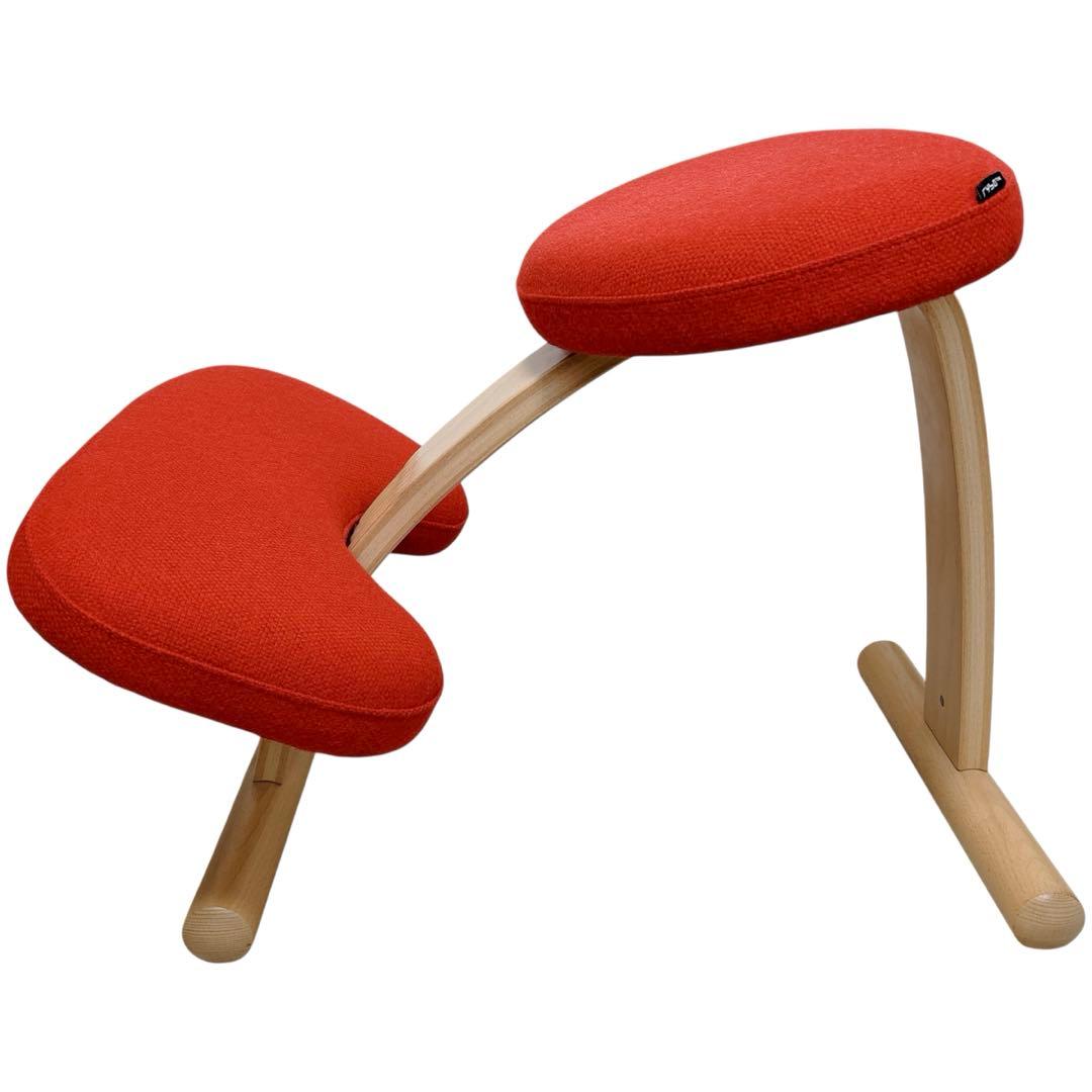 美品✨リボ バランスイージー レッド 取扱説明書付 工具付 姿勢矯正チェア 赤