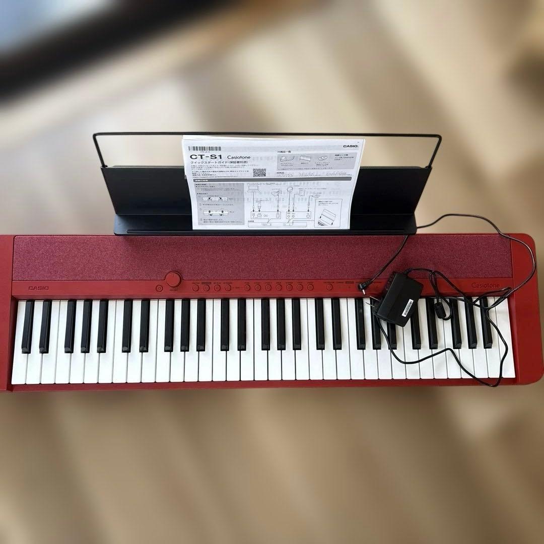 CASIO CT-S1 レッド 電子ピアノ
