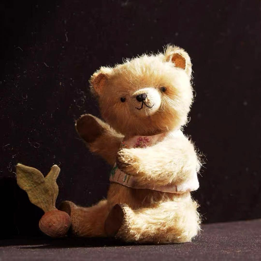 夕日とくまさん アーティストベア 海外作家様 テディベア ぬいぐるみ 置物