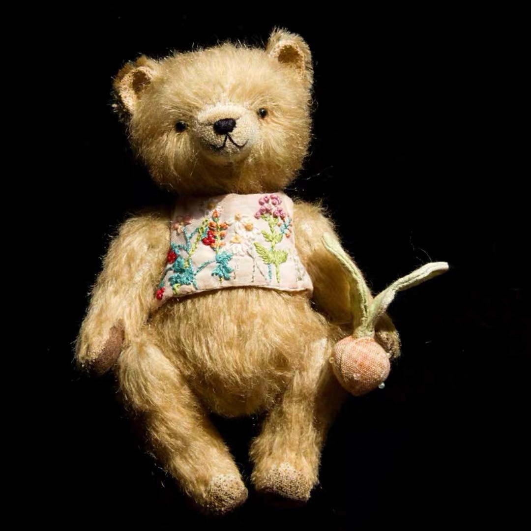 夕日とくまさん アーティストベア 海外作家様 テディベア ぬいぐるみ 置物