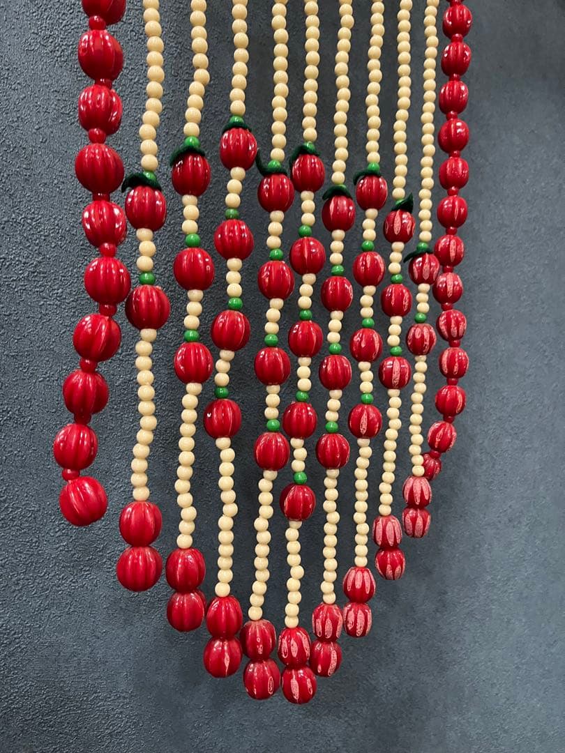 ビーズのれん 玉のれん レトロポップ 昭和レトロ 当時物 インテリア 目隠し