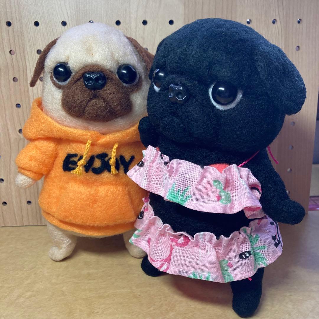 羊毛フェルトenjoyパグちゃんハンドメイド