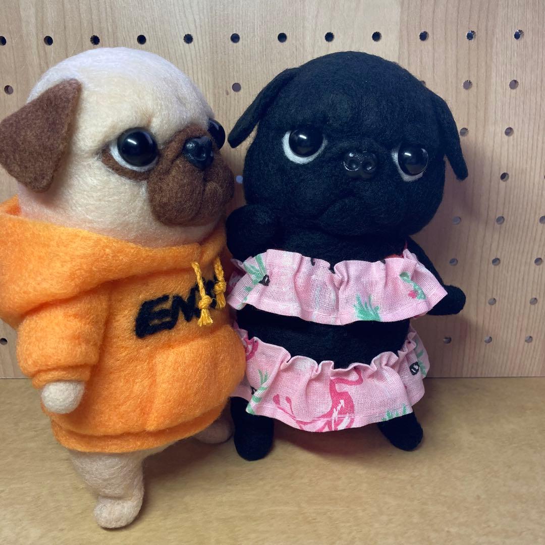 羊毛フェルトenjoyパグちゃんハンドメイド