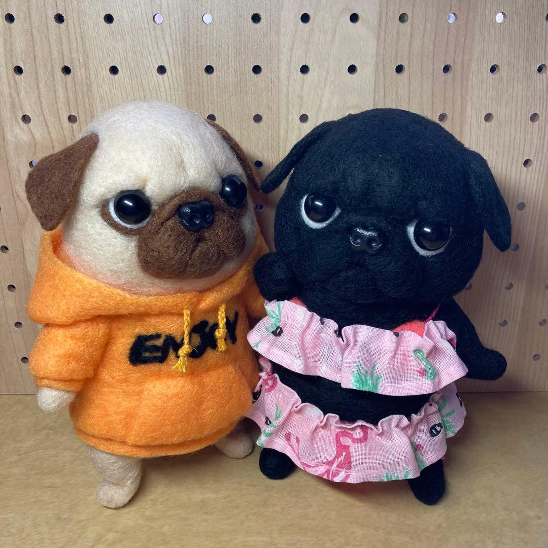 羊毛フェルトenjoyパグちゃんハンドメイド